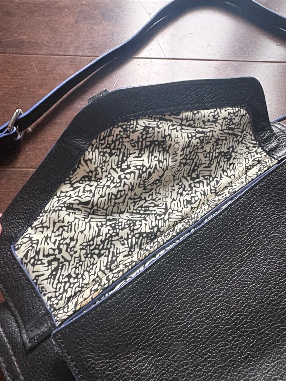 Rebecca Minkoff Black Leather Messenger Crossbody